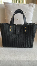 Load image into Gallery viewer, New Mini All Black Bag - Black leather handles and closure
