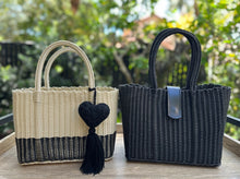 Load image into Gallery viewer, NEW Mini Black Tote / Magnetic Leather Snap Closure.
