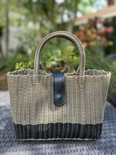 Load image into Gallery viewer, Mini Black Tote Bag / Black Magnetic Leather Snap Closure Coming back soon!!!
