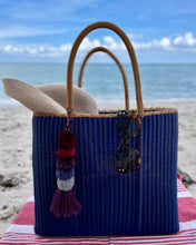 Load image into Gallery viewer, Large Royal Blue-Gold Beach Bag
