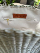 Load image into Gallery viewer, New Champagne And White Color Block Mini Tote Fully Lined
