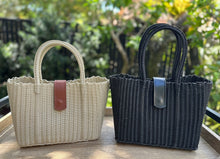 Load image into Gallery viewer, NEW Mini Black Tote / Magnetic Leather Snap Closure.
