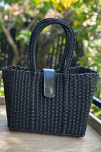 Load image into Gallery viewer, NEW Mini Black Tote / Magnetic Leather Snap Closure.
