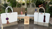 Load image into Gallery viewer, Large White Champagne Beach Bag
