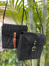 Load image into Gallery viewer, Medium Black Crossbody With  Real Leather Black Strap
