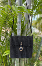 Load image into Gallery viewer, Medium Black Crossbody With  Real Leather Black Strap
