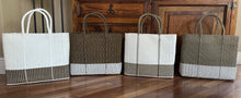 Load image into Gallery viewer, Back in stock!! Large Copper-White Base Beach Bag.

