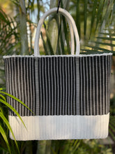 Load image into Gallery viewer, Large Black and White Beach Bag.  Coming back soon
