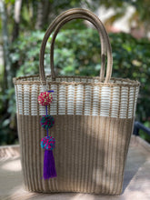 Load image into Gallery viewer, Tall Gold &amp; Beige Tote Bag
