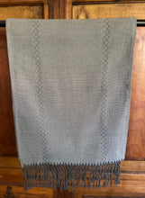 Load image into Gallery viewer, Isthmus Steel Gray table Runner/ Bed End Loose Fringe trim
