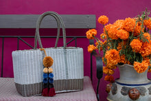 Load image into Gallery viewer, White/ Champagne base Tote Bag
